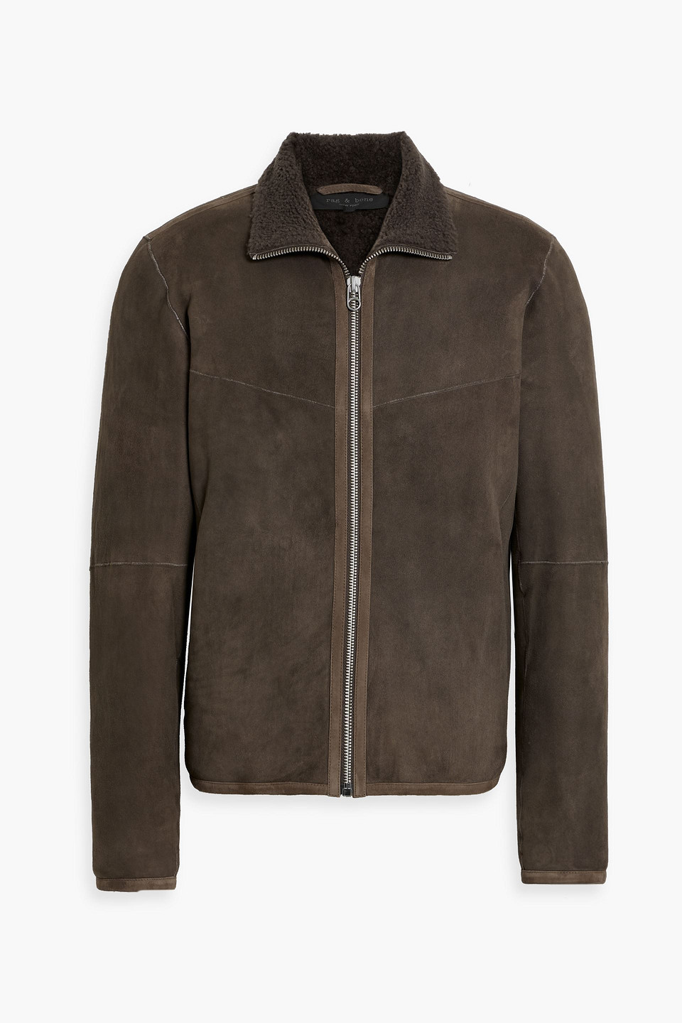 Rag & Bone Grant Shearling Jacket In Taupe