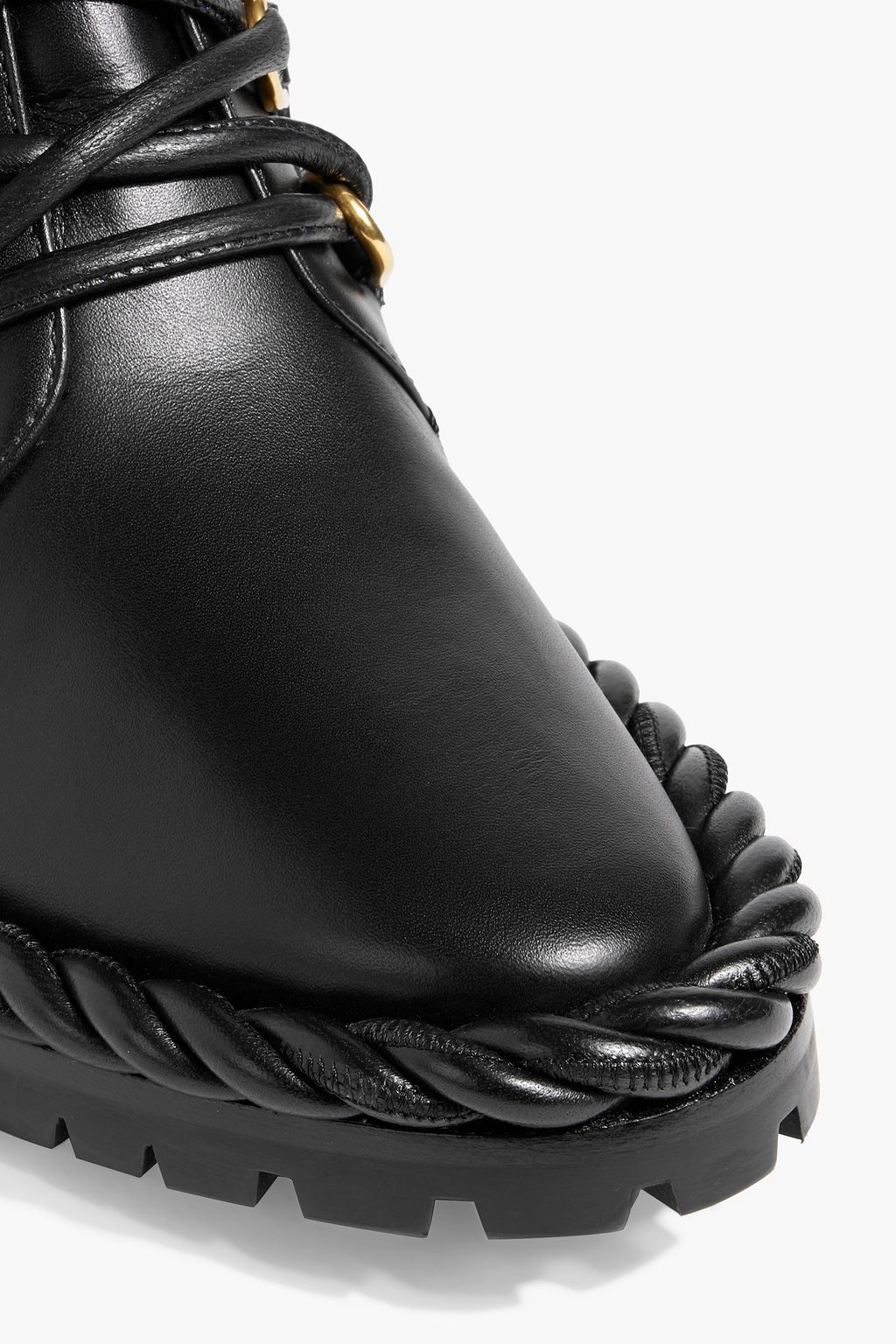 VALENTINO GARAVANI Buckled leather combat boots
