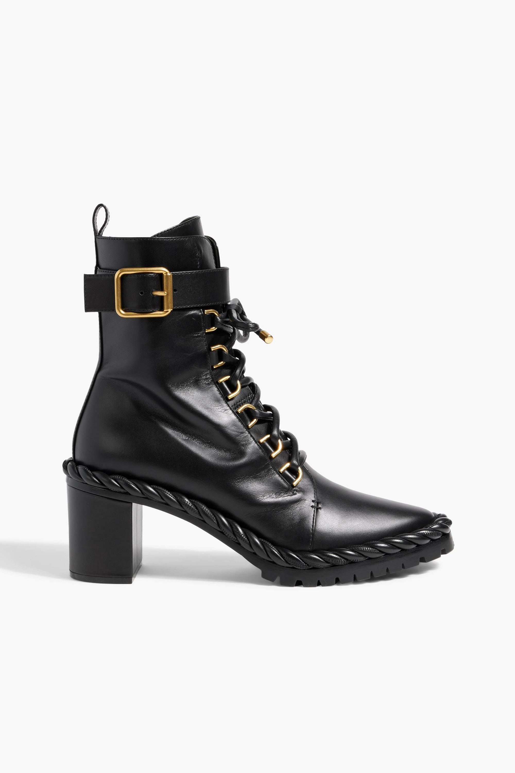 Valentino Garavani Buckled leather combat boots