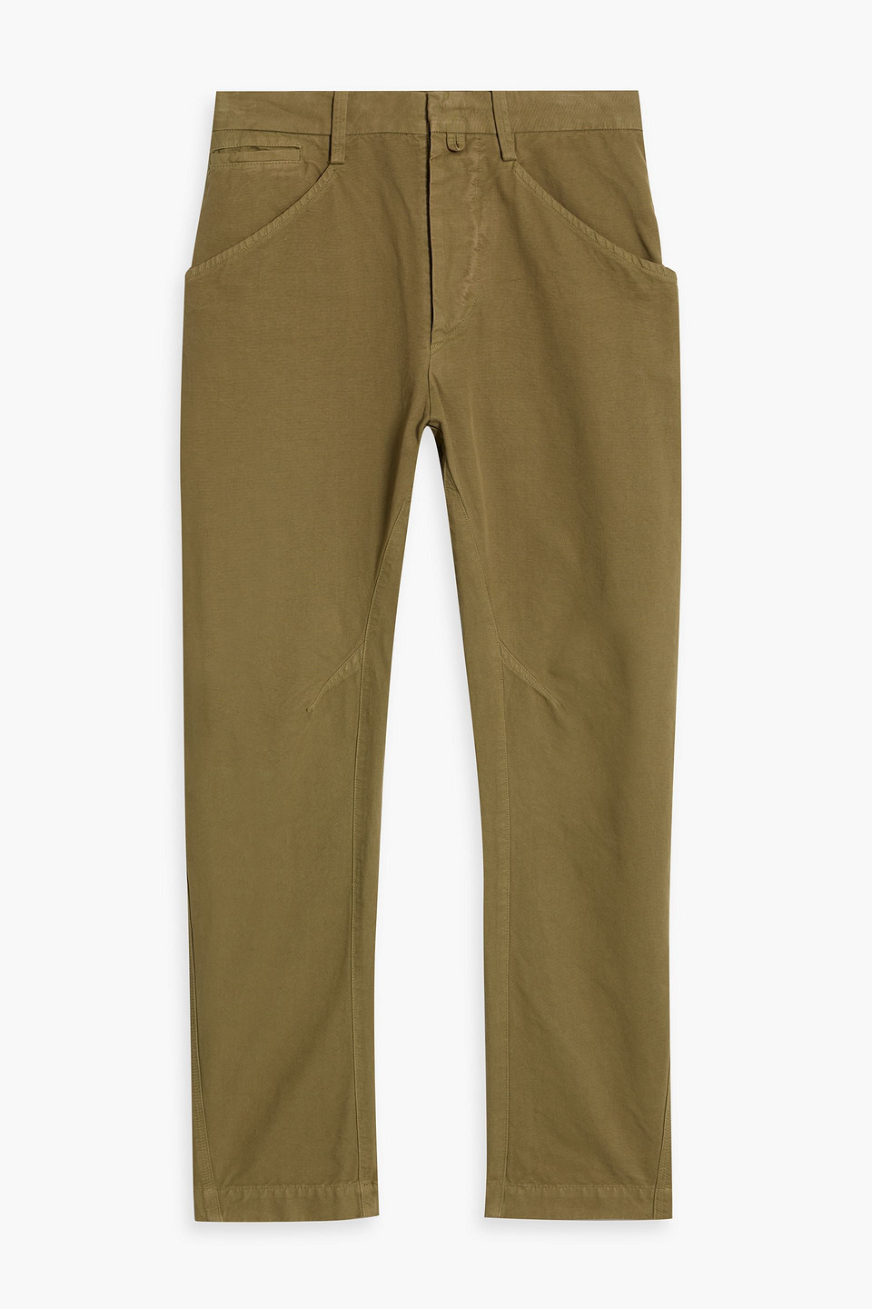 Isabel Marant Tapered Cotton Chinos In Army Green