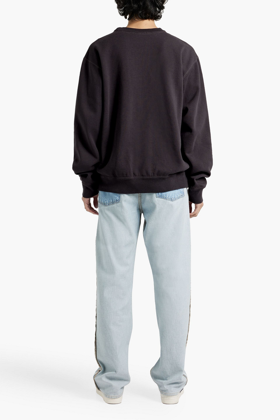Isabel Marant Miko Printed Cotton-blend Fleece Sweatshirt In Black