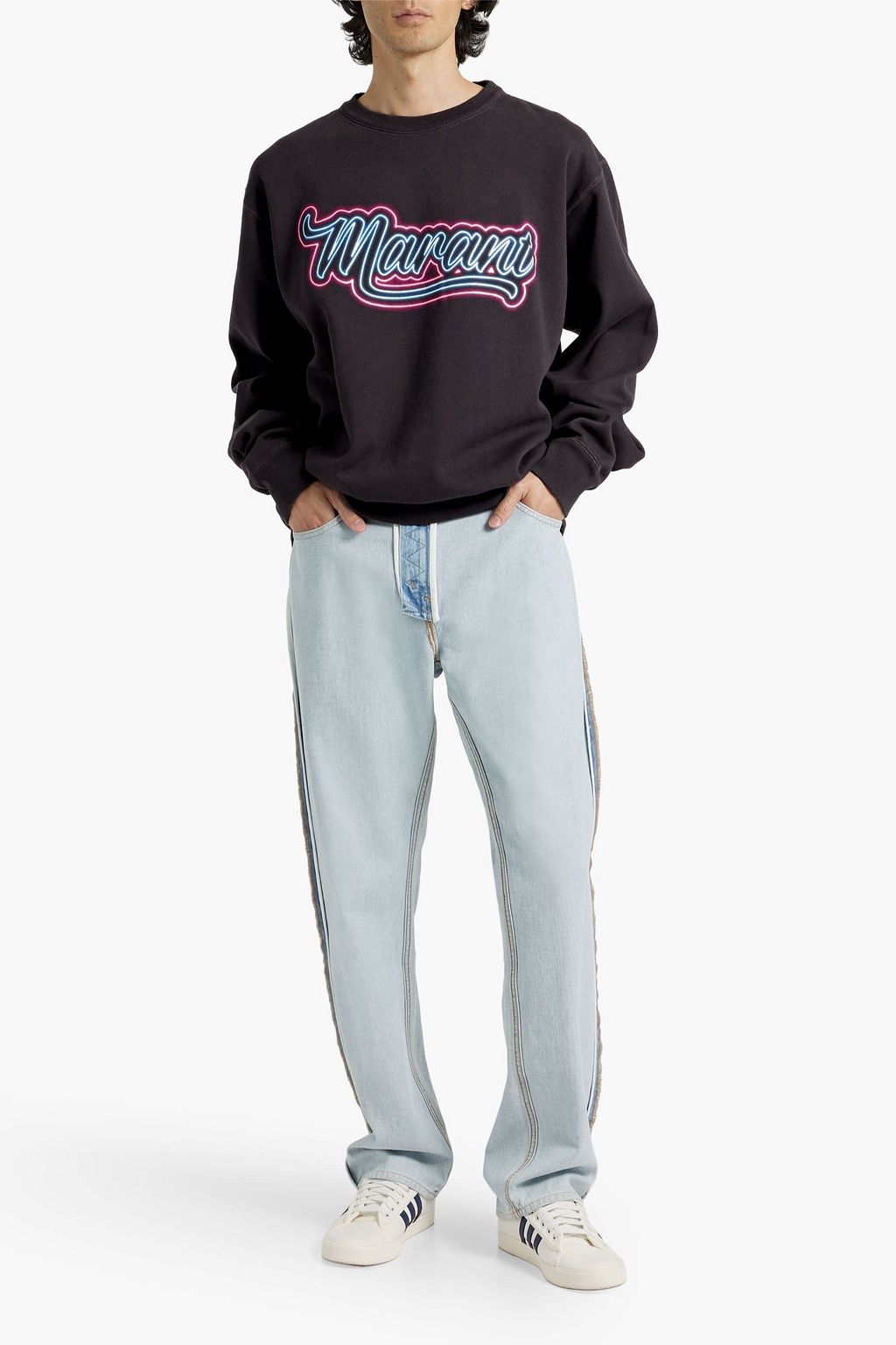 ISABEL MARANT Miko printed cotton-blend fleece sweatshirt