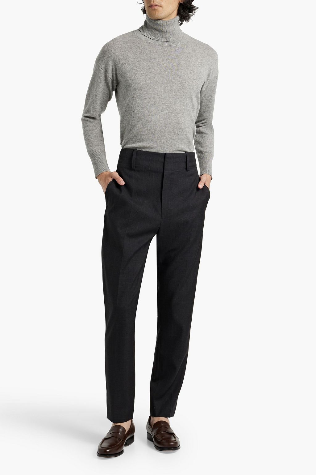 ISABEL MARANT Lisato slim-fit Prince of Wales checked wool pants