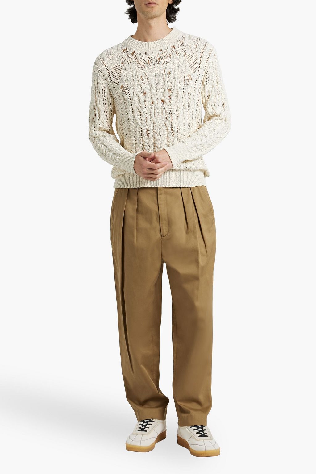 ISABEL MARANT Niouflow pleated cotton chinos