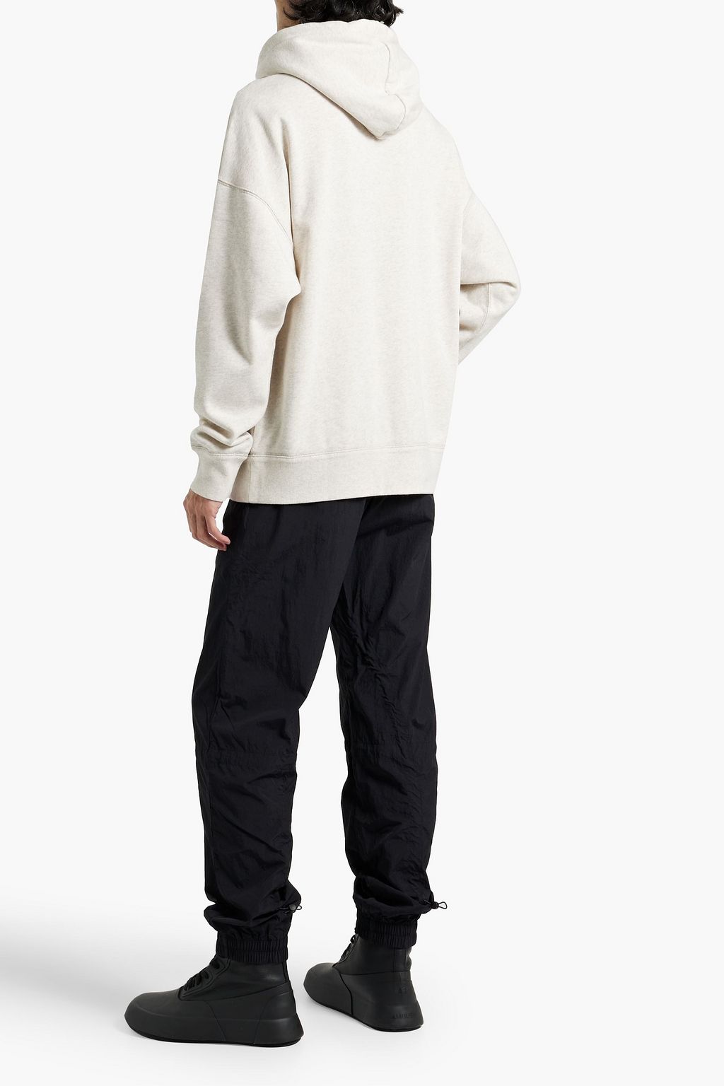 ISABEL MARANT Miley flocked cotton-blend fleece hoodie