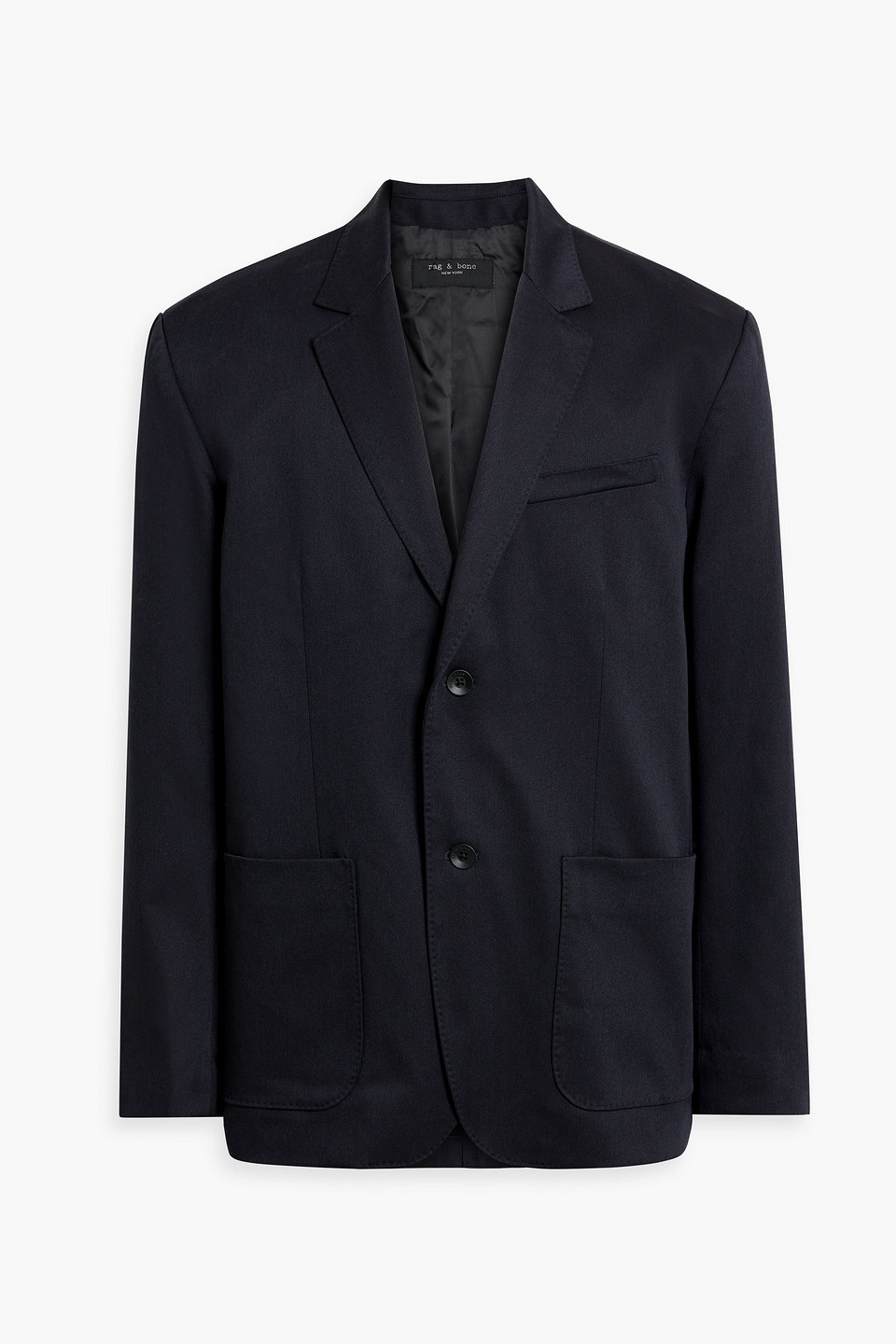 Rag & Bone Wool-blend Twill Blazer In Midnight Blue