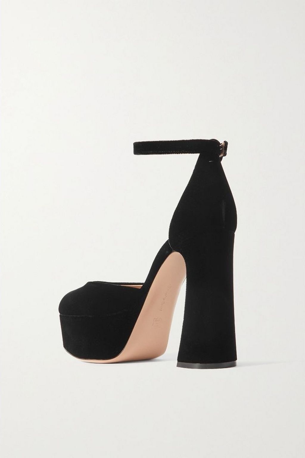GIANVITO ROSSI Holly D'Orsay 120 velvet platform pumps