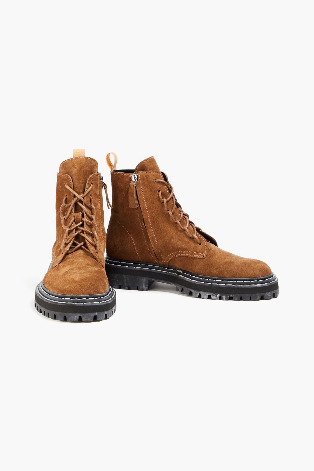 PROENZA SCHOULER Combat Boots aus Veloursleder