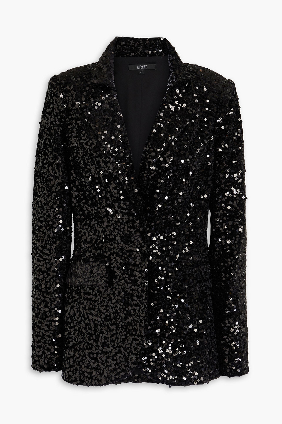 Sequined velvet blazer