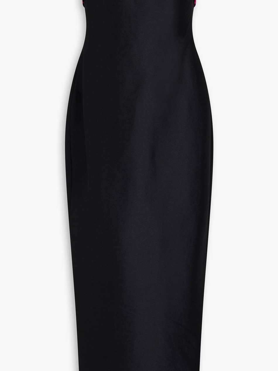 strapless bow-detailed mikado maxi dress