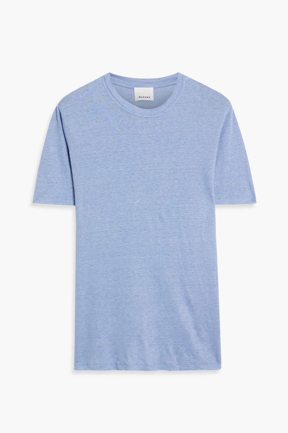 Isabel Marant Leon Linen-jersey T-shirt In Blue