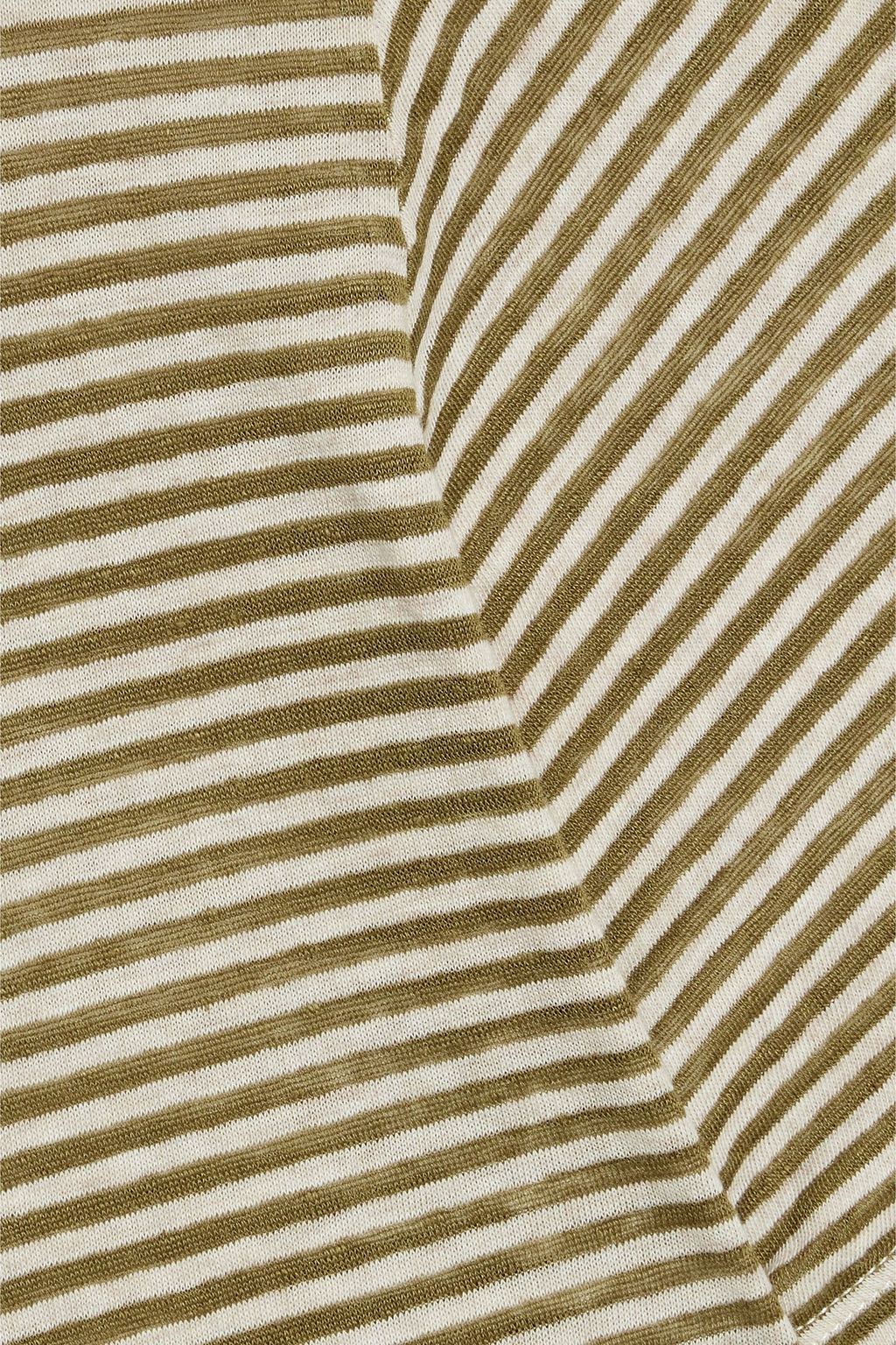 ISABEL MARANT Leon striped cotton and linen-blend jersey T-shirt