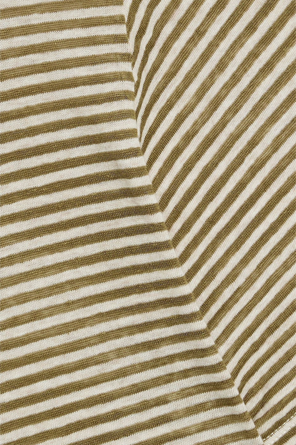 Isabel Marant Leon Striped Cotton And Linen-blend Jersey T-shirt In Green