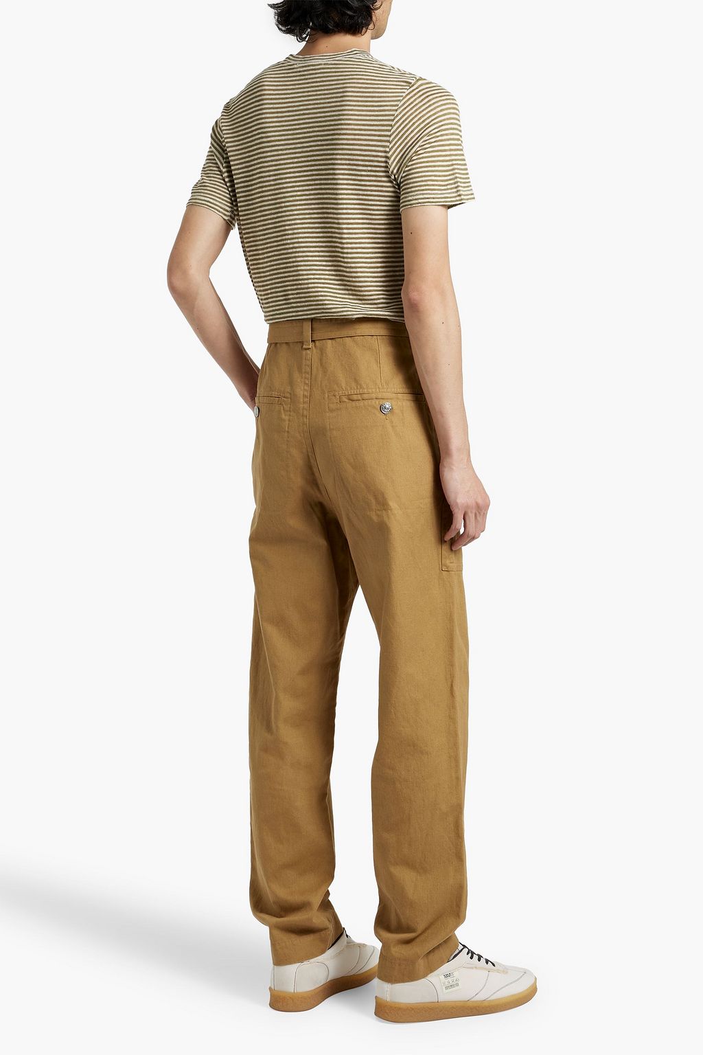 ISABEL MARANT Leon striped cotton and linen-blend jersey T-shirt