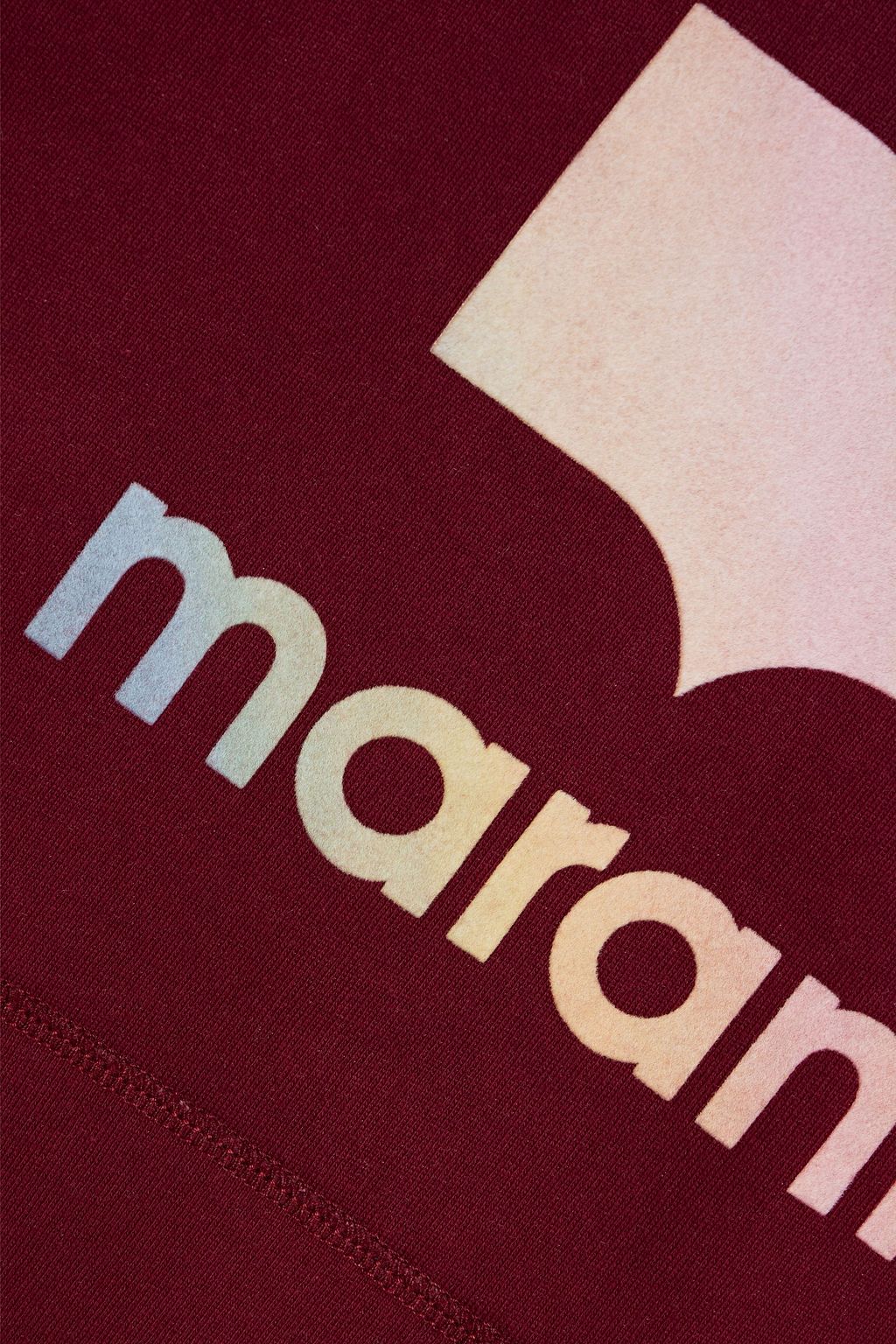 ISABEL MARANT Miley flocked cotton-blend fleece hoodie