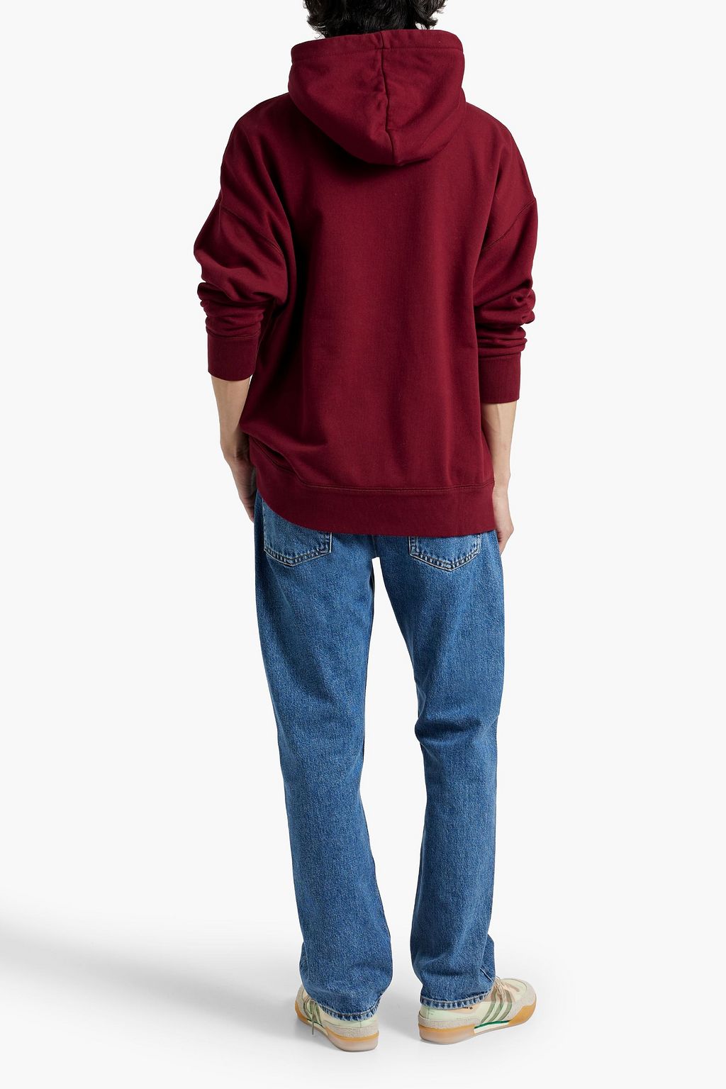 ISABEL MARANT Miley flocked cotton-blend fleece hoodie