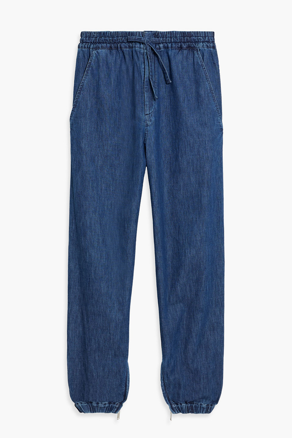 Isabel Marant Aaron Denim Drawstring Pants In Mid Denim
