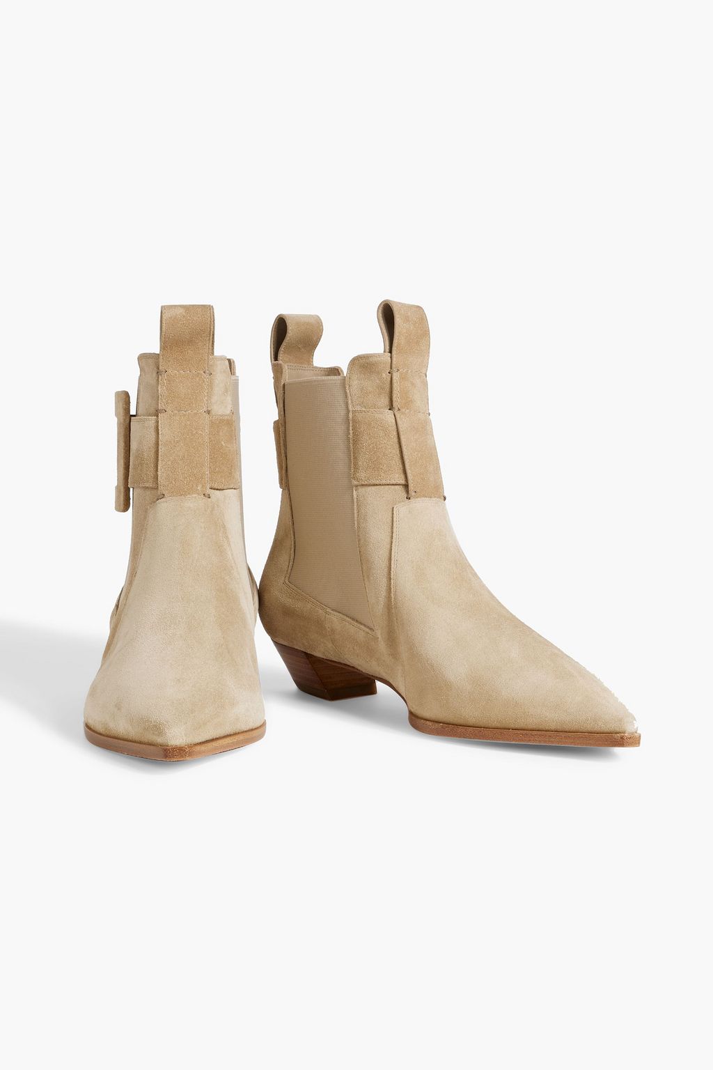 ROGER VIVIER Viv Ranch buckled suede ankle boots