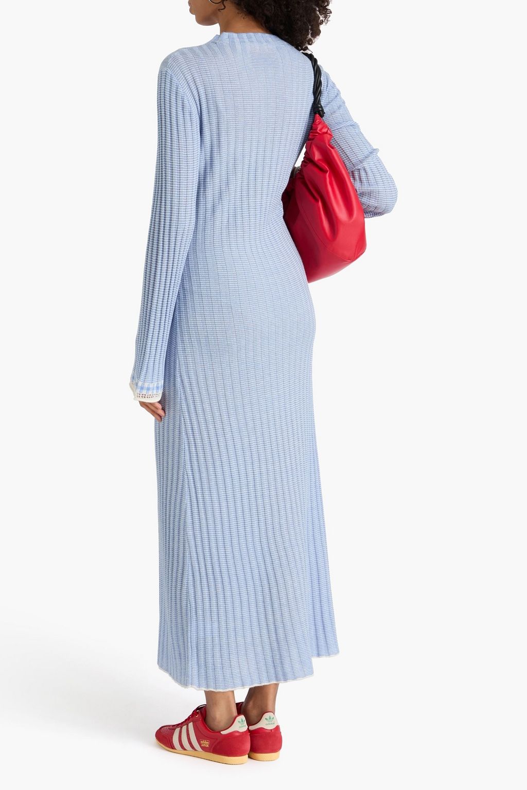 GUEST IN RESIDENCE Ribbed silk and linen-blend maxi dress
