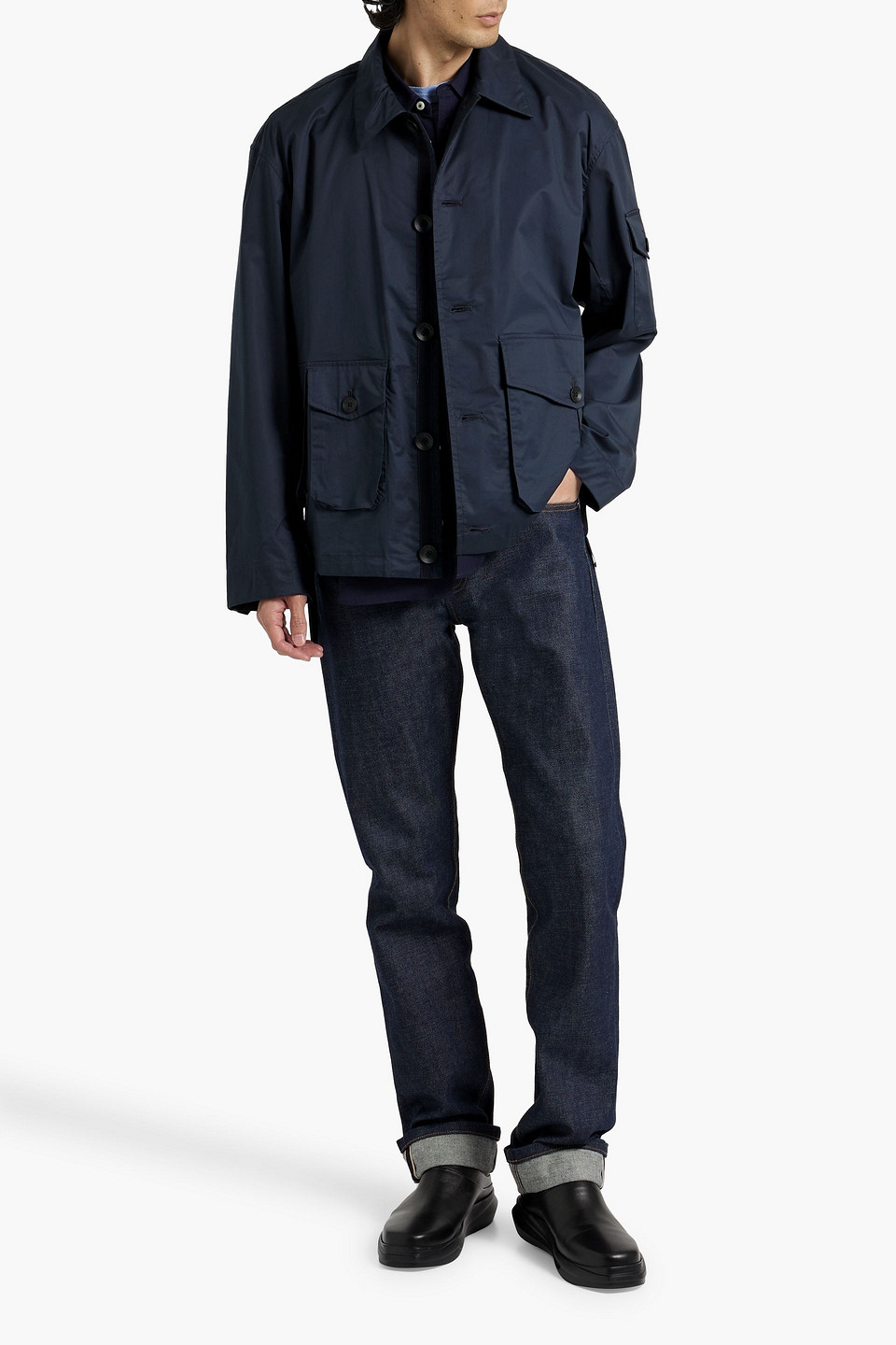 Rag & Bone Cade Cotton-poplin Jacket In Midnight Blue