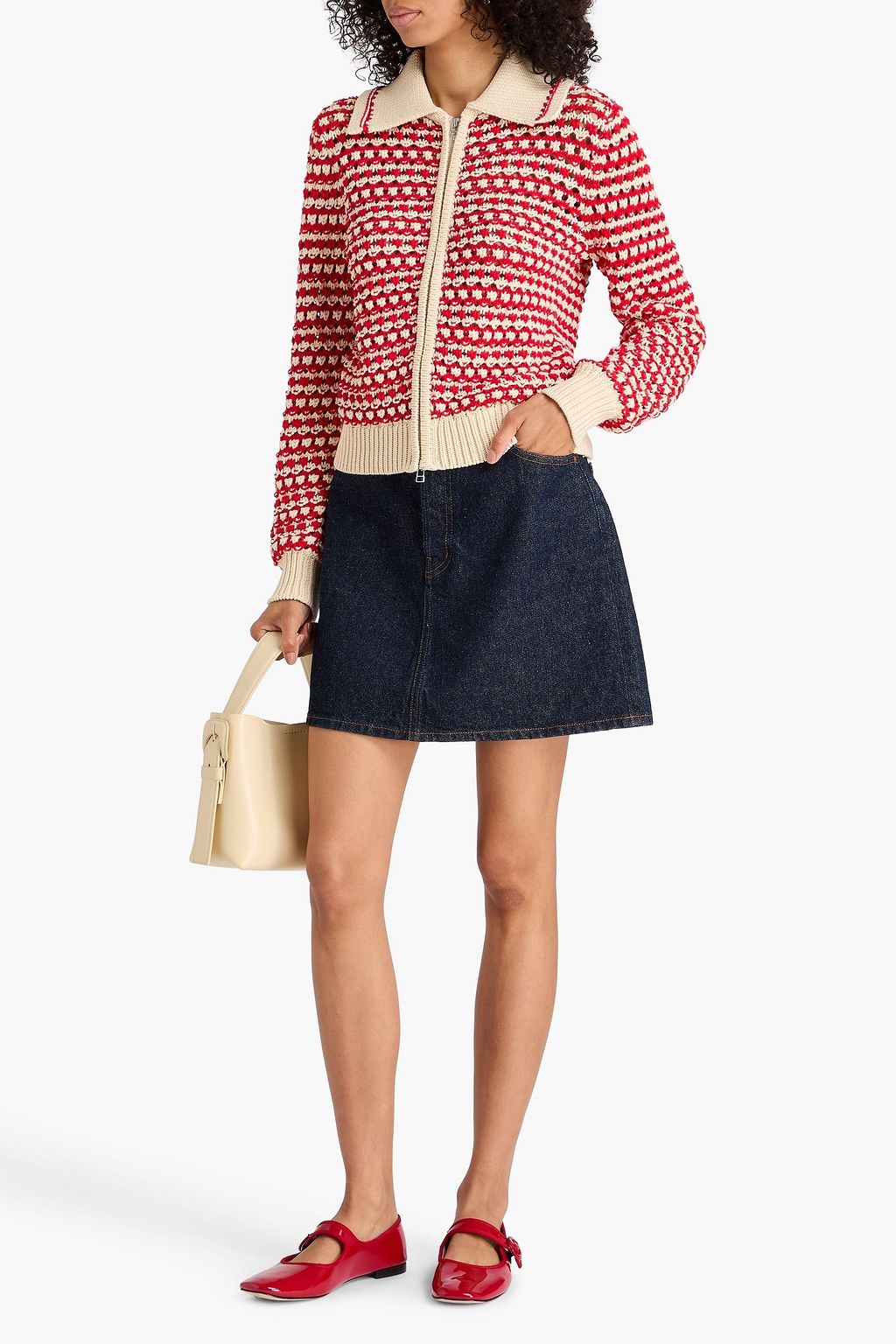 GUEST IN RESIDENCE Crochet-knit cotton-blend jacket