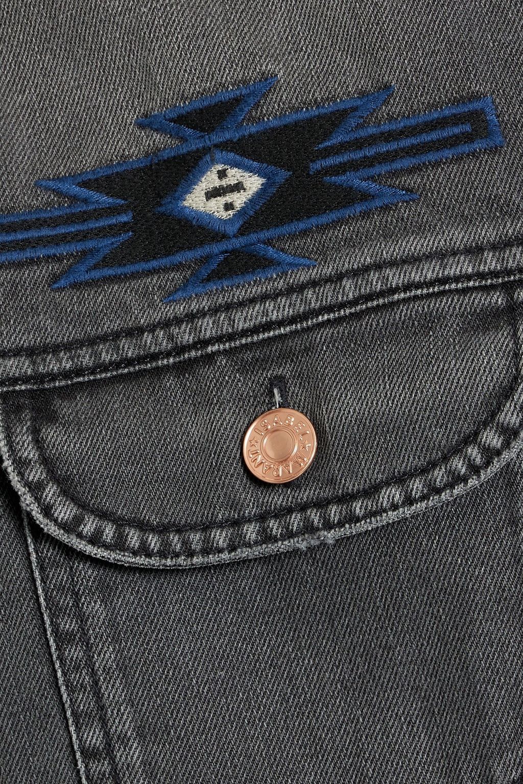 ISABEL MARANT Jared embroidered denim jacket