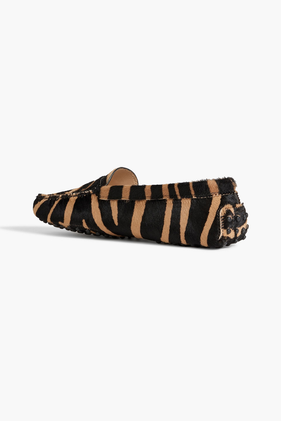 Tod's Gommino Zebra-print Calf Hair Loafers In Animal Print