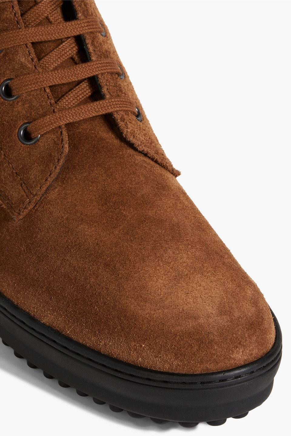 TOD'S LACE-UP SUEDE BOOTS