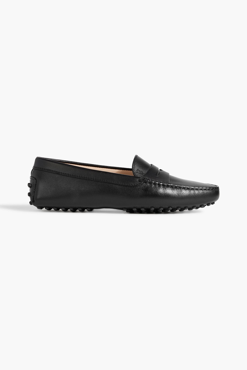 Tod's Gommino Leather Loafers In Black