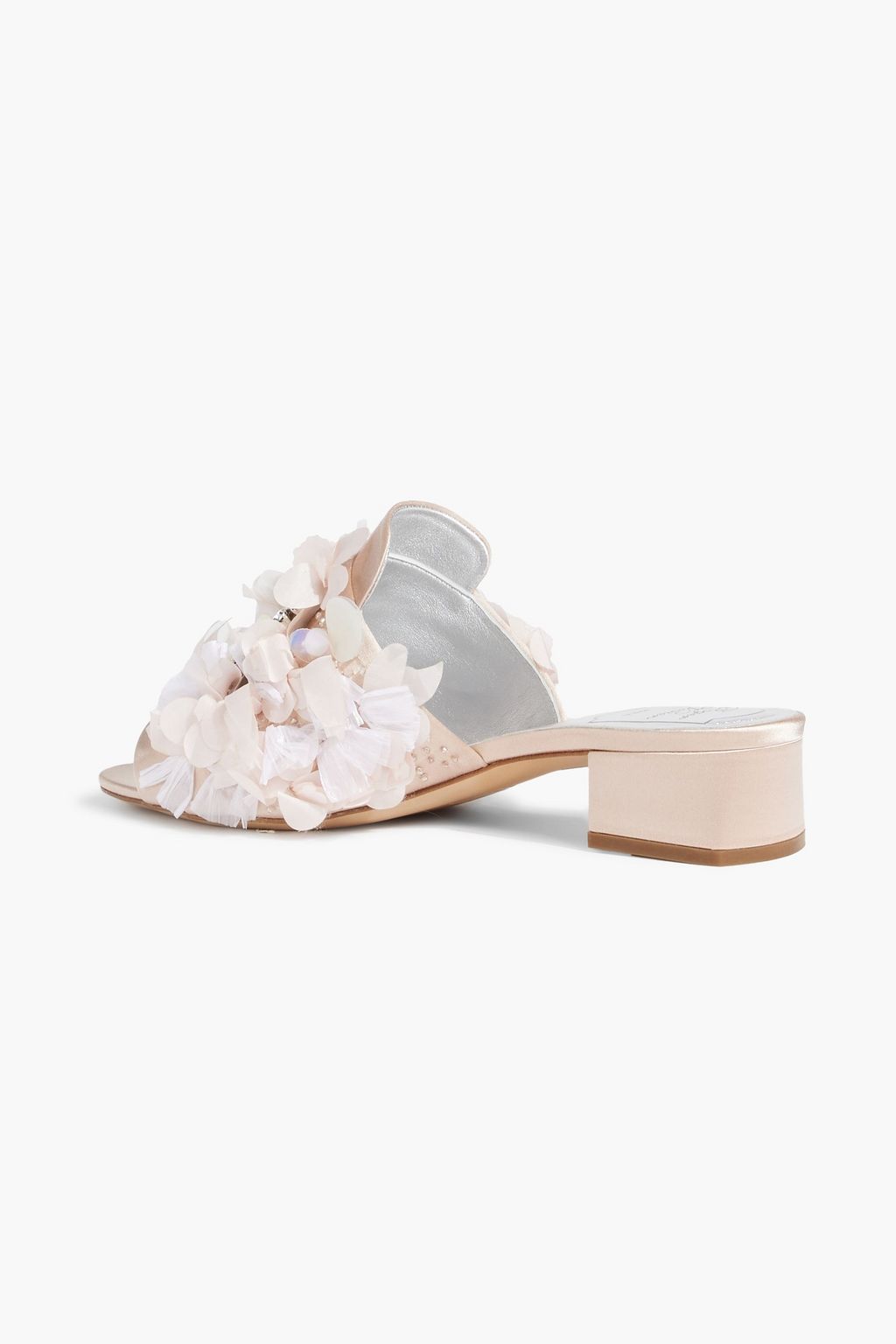 ROGER VIVIER Embellished satin mules