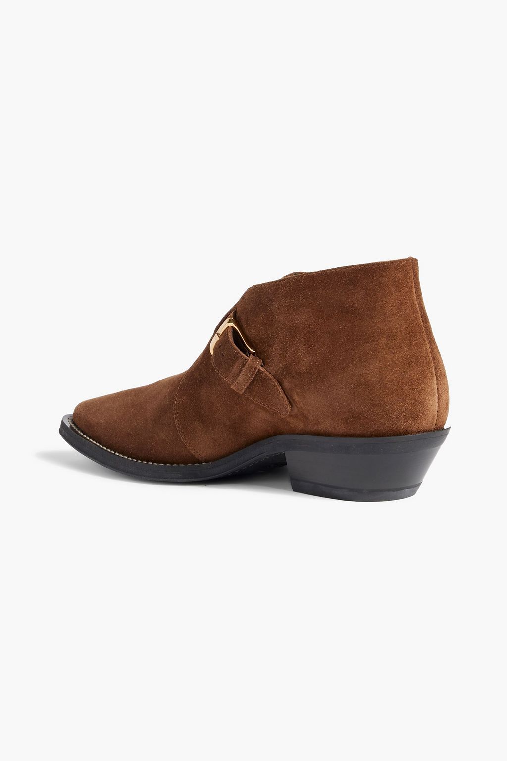 TOD'S Buckled suede ankle boots