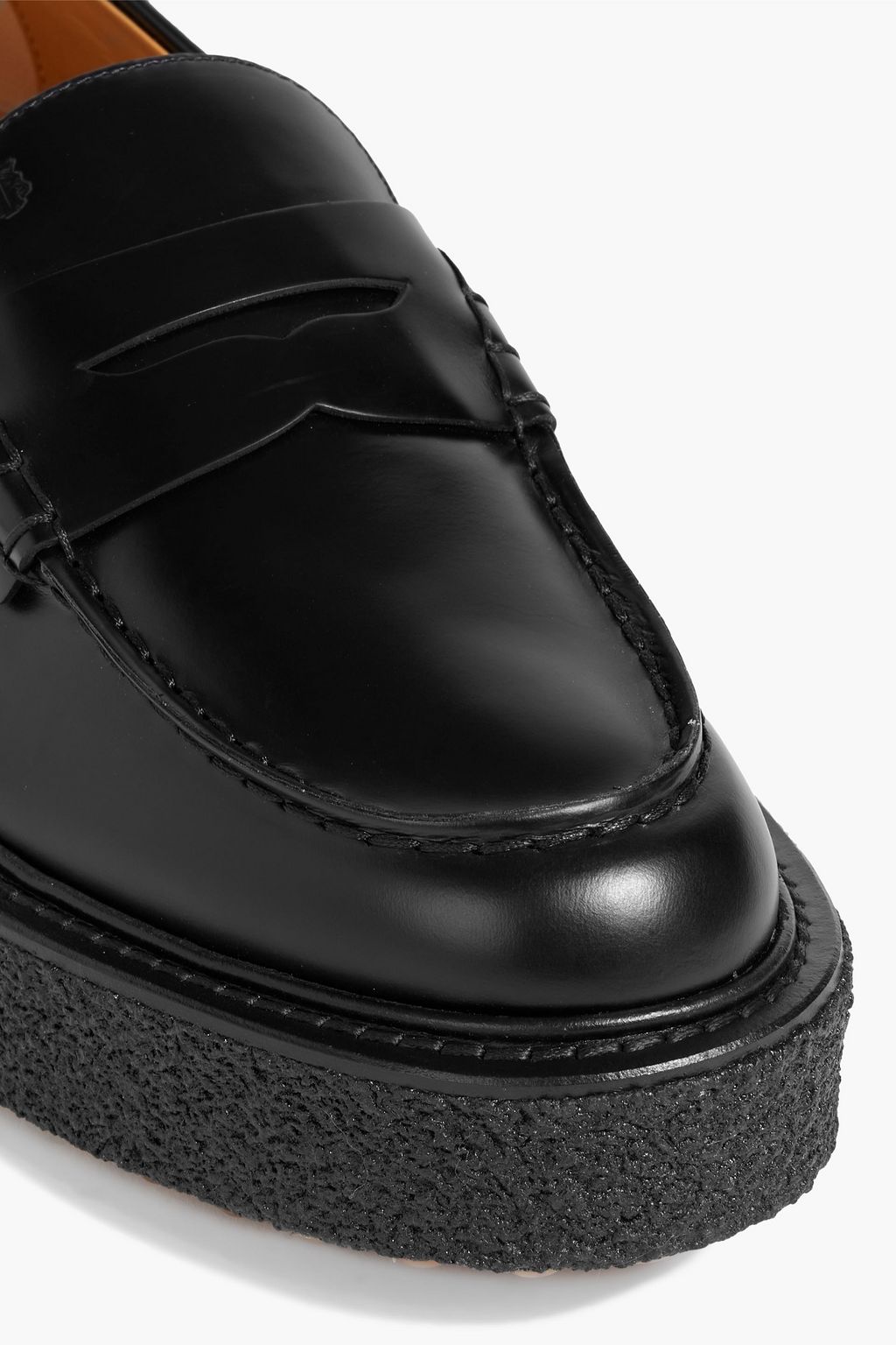 TOD'S Leather platform loafers