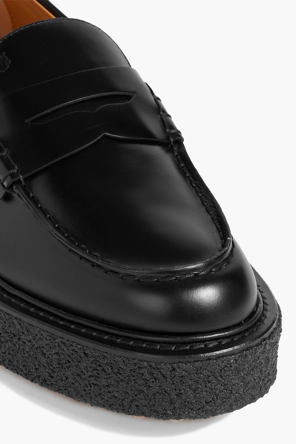 TOD'S LEATHER PLATFORM LOAFERS