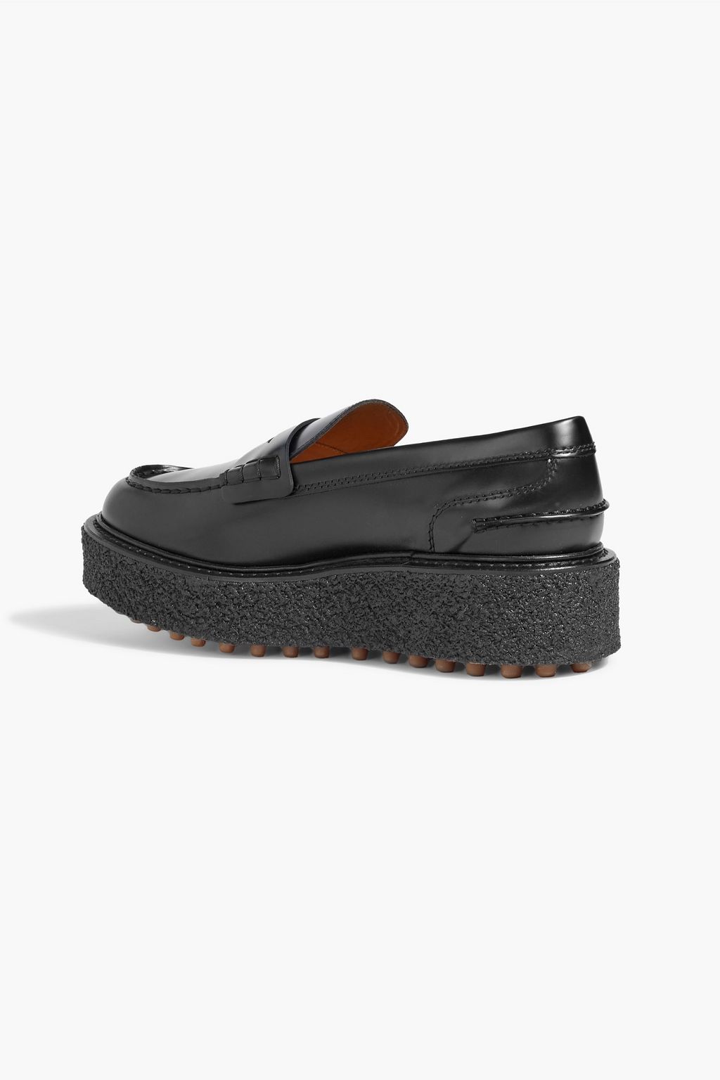 TOD'S Leather platform loafers