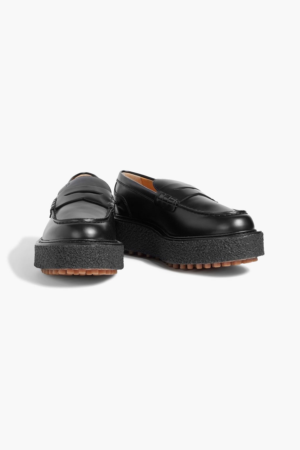 TOD'S Leather platform loafers