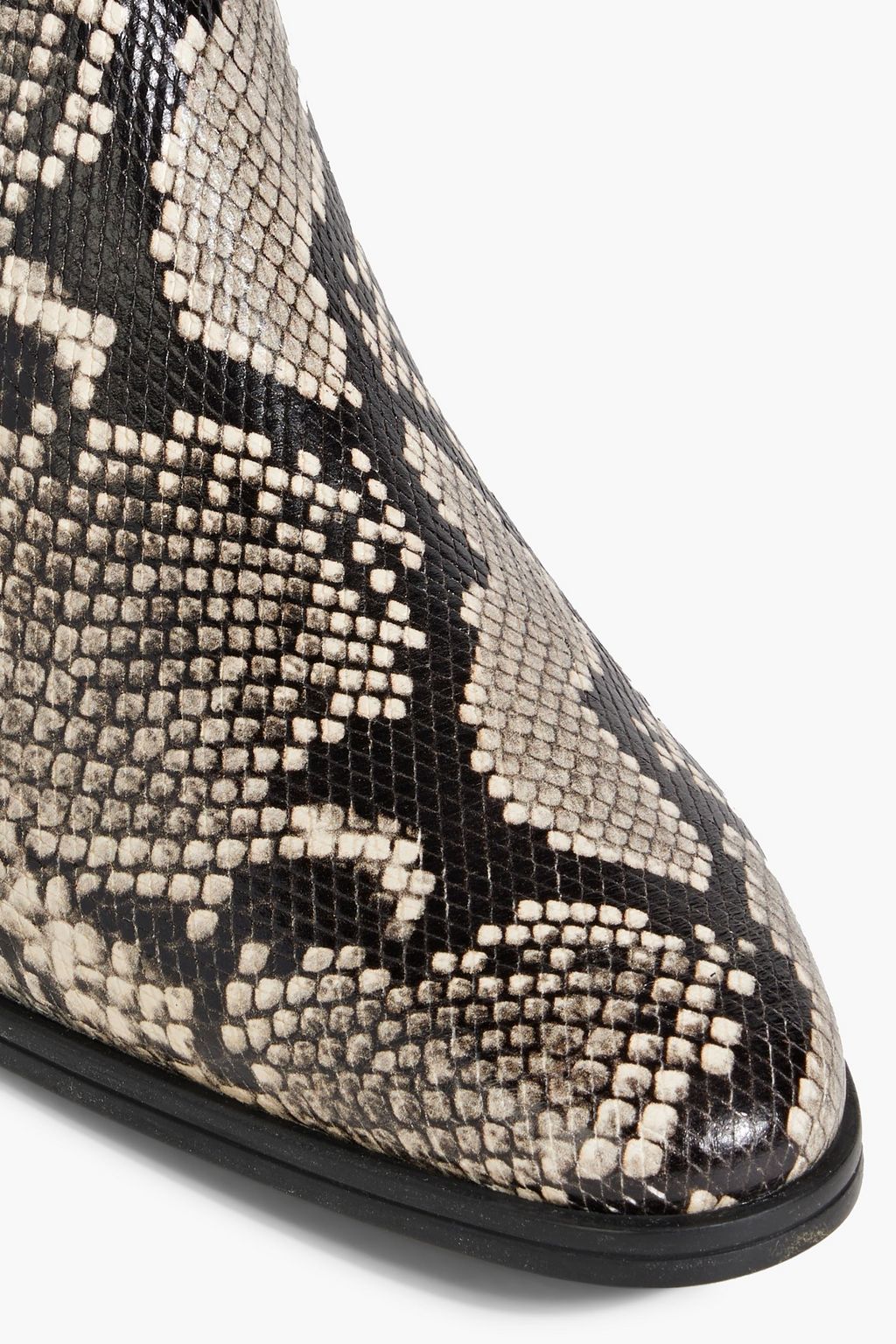TOD'S Snake-effect leather ankle boots