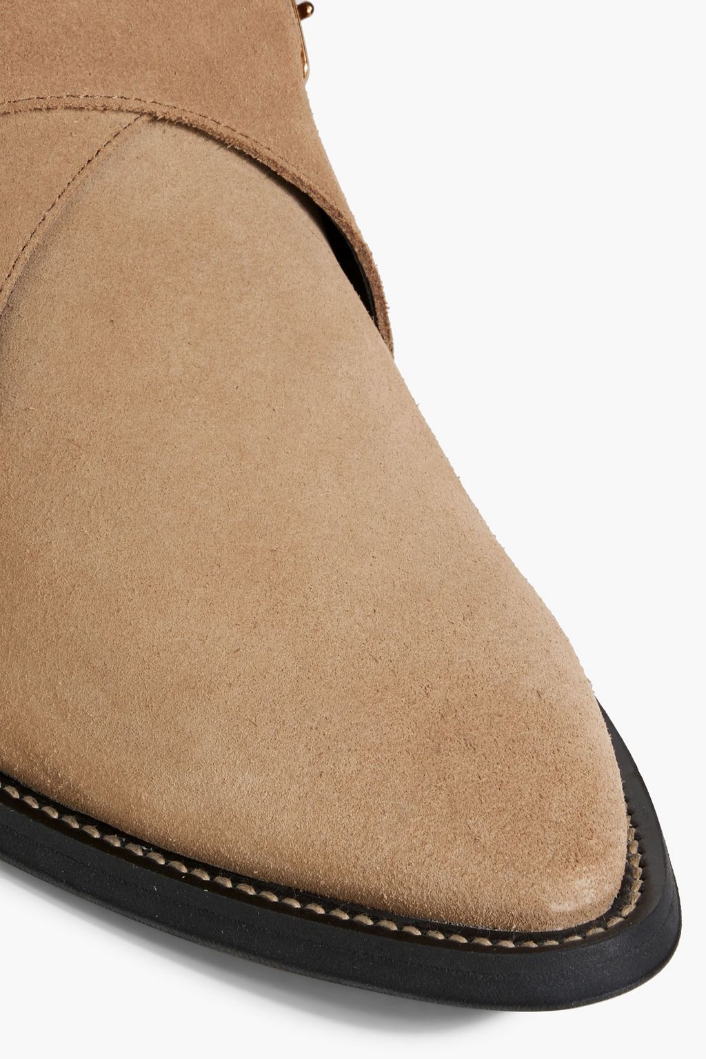 TOD'S Buckled suede ankle boots