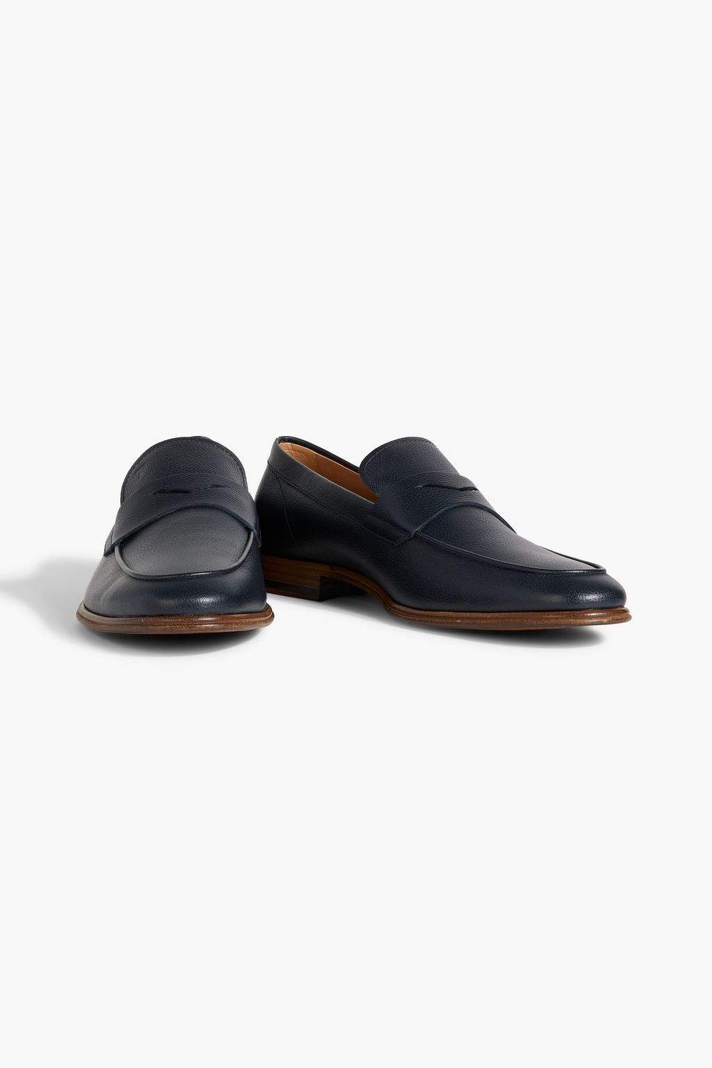 TOD'S Pebbled-leather loafers