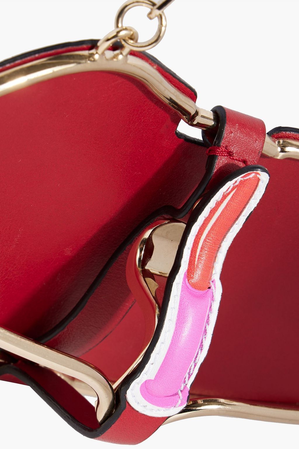 VALENTINO GARAVANI Printed leather glasses case
