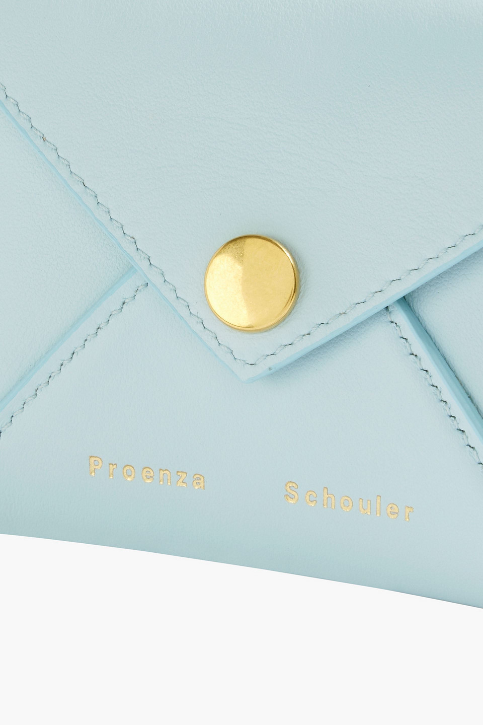 Proenza Schouler Leather Cardholder In Sky Blue
