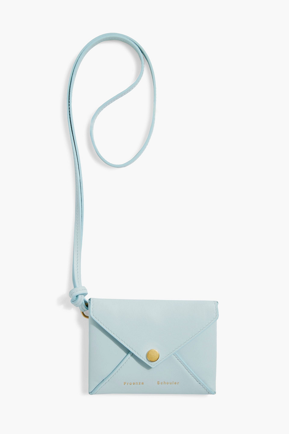 Proenza Schouler Leather Cardholder In Sky Blue
