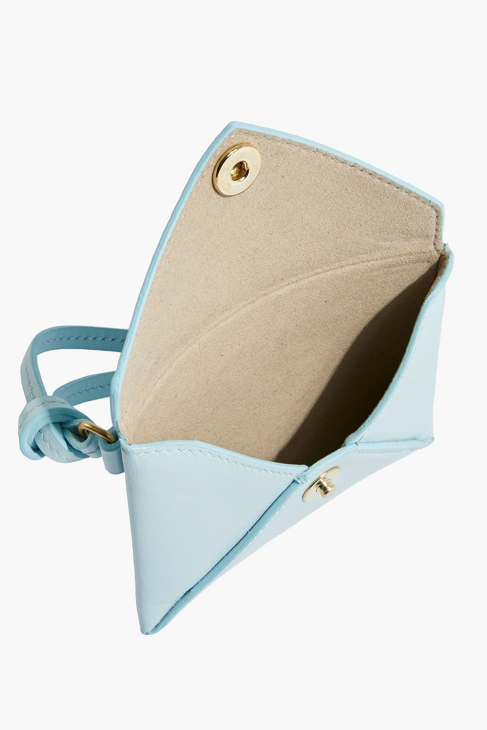 Proenza Schouler Leather Cardholder In Sky Blue