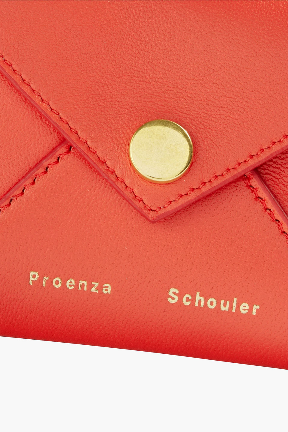 Proenza Schouler Leather Cardholder In Tomato Red