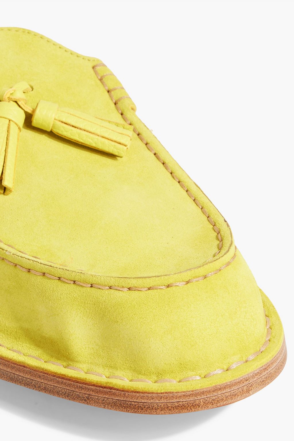 TOD'S Tasseled suede slippers