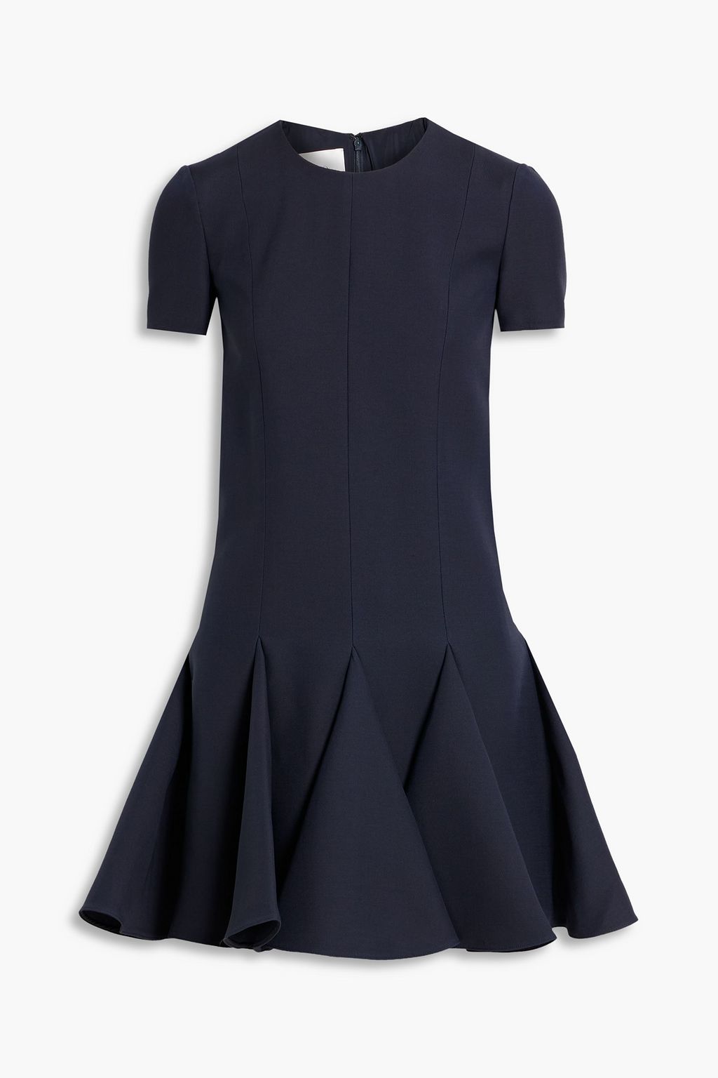 VALENTINO GARAVANI Flared wool and silk blend crepe mini dress THE OUTNET