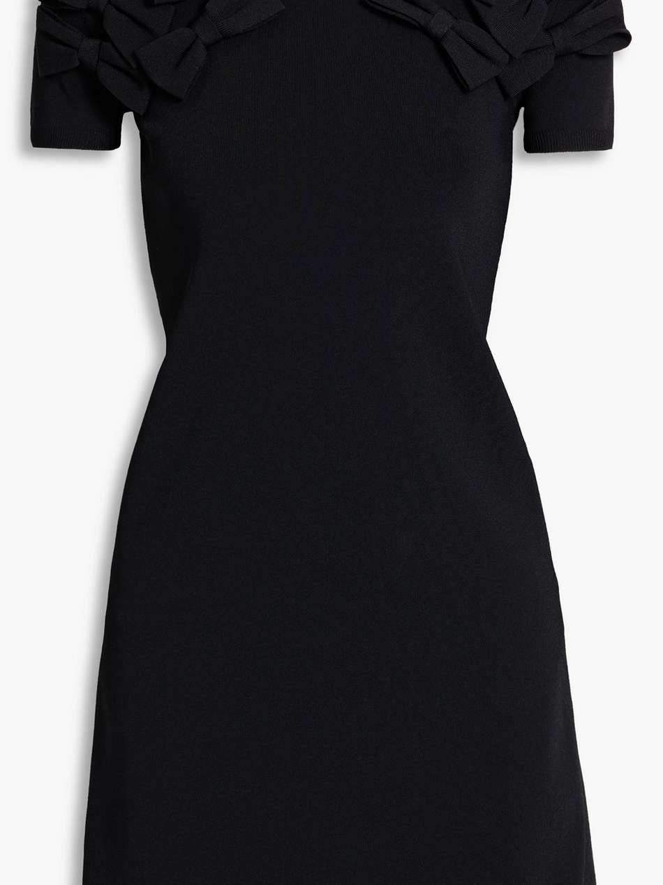 bow-detailed cady mini dress