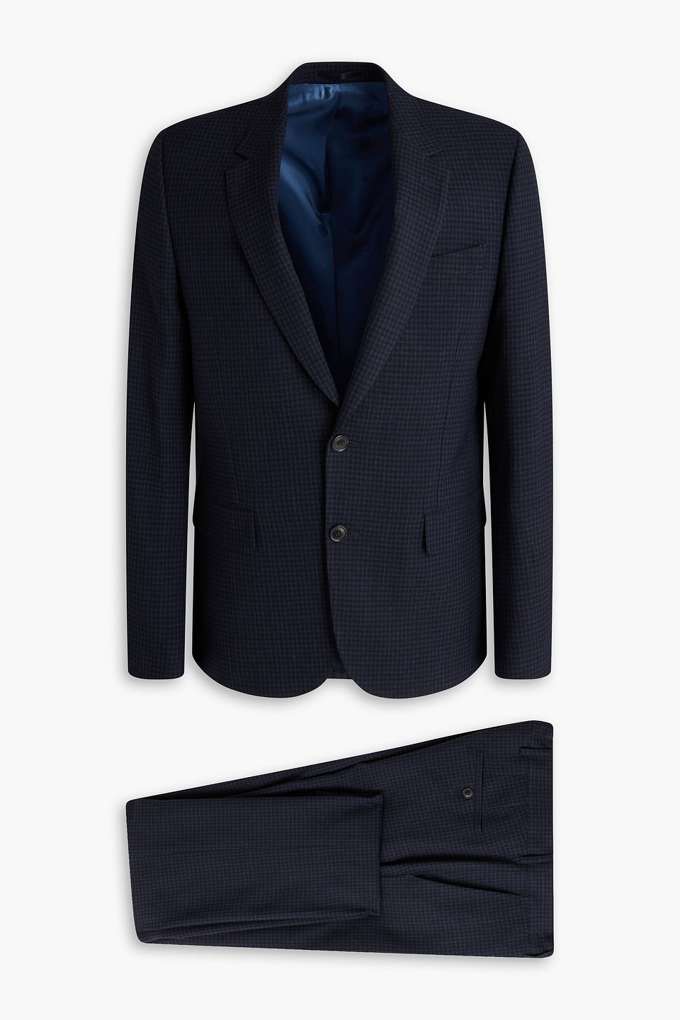 Paul Smith Checked Wool-blend Suit In Navy