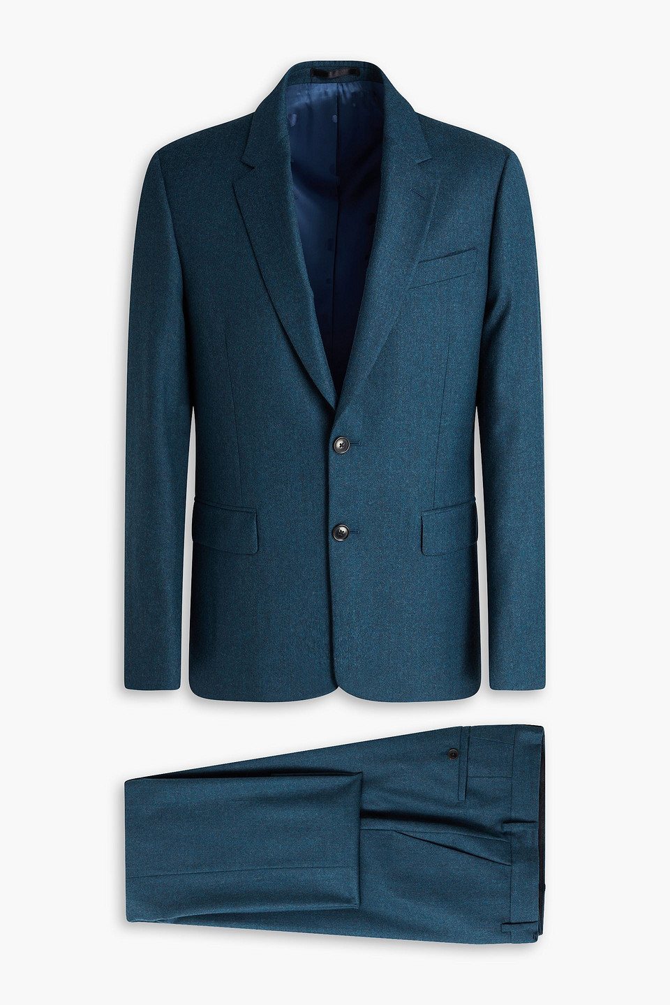 Paul Smith Wool And Cashmere-blend Flannel Suit In Storm Blue