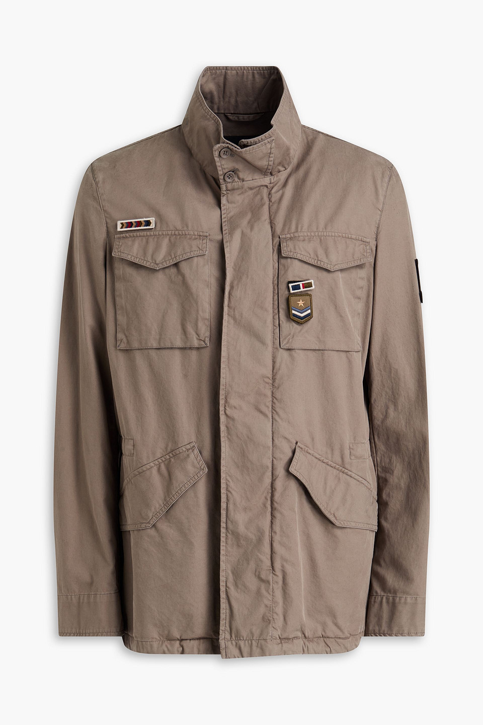 Herno - Appliquéd cotton-twill field jacket - Neutral - IT 50