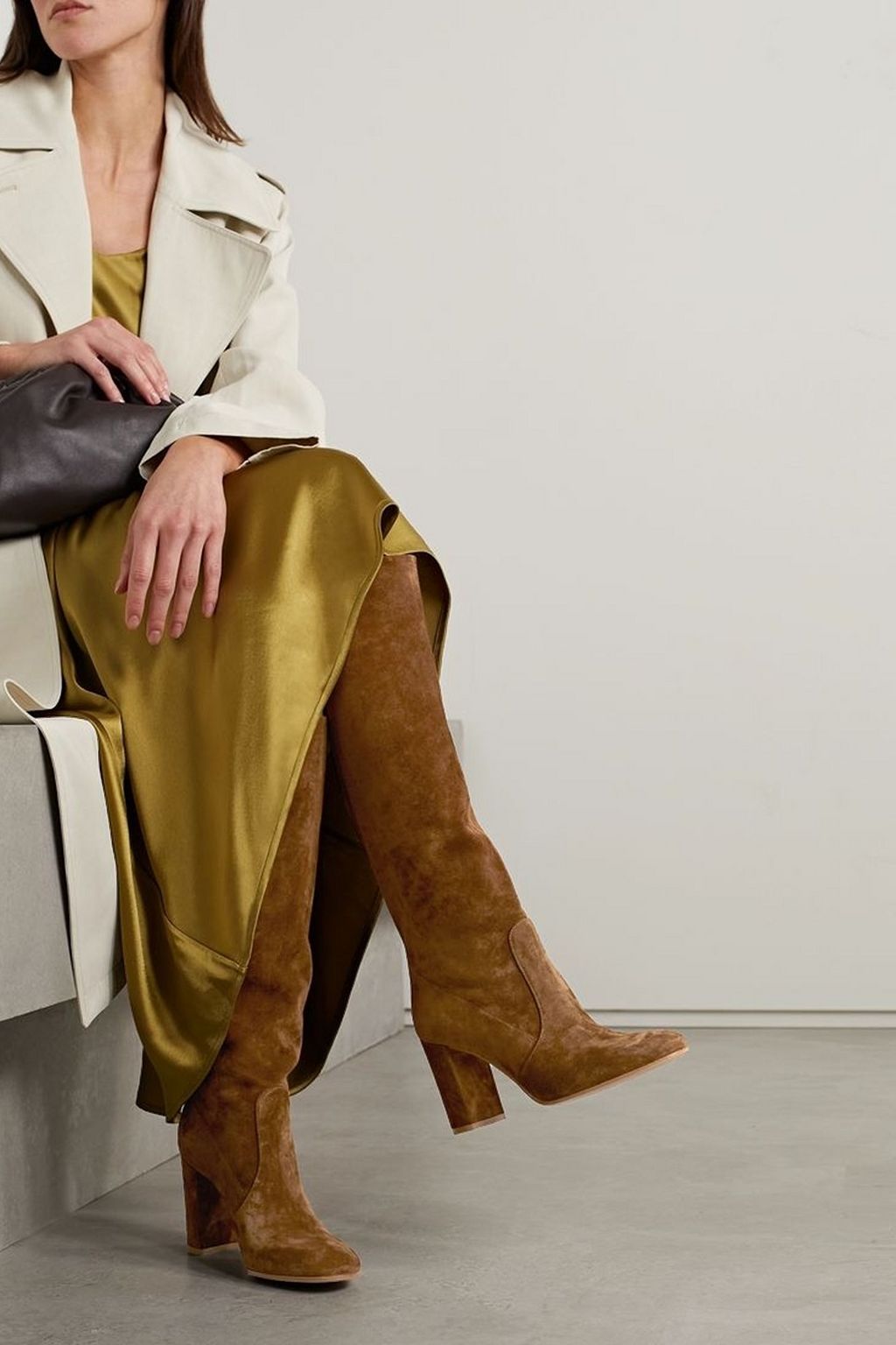 GIANVITO ROSSI Glen 85 suede knee boots